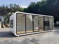 Chambre d'hôtel capsule préfabriquée en forme de pomme, cabine modulaire à structure en acier pour l'hébergement en station balnéaire, villa de glamping
