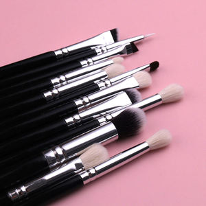 Ensemble de 12 pinceaux de maquillage professionnels pour le visage et les yeux, poils de chèvre, pour les yeux, les sourcils, le liner, les lèvres, outil cosmétique, kit de pinceaux de maquillage pour les yeux - Product Image 6