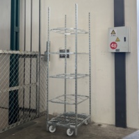 Chariot de serre demi-plateforme à 4 roues pour plantes et fleurs, modèle néerlandais CC, vente en gros OEM, usine Hanak
