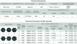Nuevas Herramientas <span class=keywords><strong>de</strong></span> Perforación DTH BR2, Martillo Perforador para Minería, Canteras, Perforación <span class=keywords><strong>de</strong></span> Roca, para Piedras y Pozos <span class=keywords><strong>de</strong></span> Agua - Product Image 2