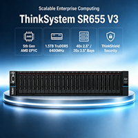 Serveur rackable ThinkSystem SR655 V3 2U en stock avec baies NVMe SATA SAS, serveur de stockage GPU AMD, garantie 1 an