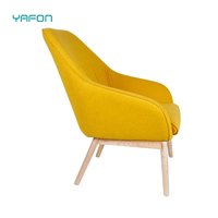 Fauteuil moderne en mousse haute densité pour hôtel bureau salon avec pieds en bois mobilier commercial chaise modulaire de loisirs