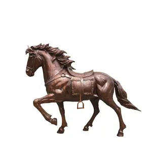 Vente chaude longue durée de vie cheval sculpture en bronze durable personnalisée pour le jardin