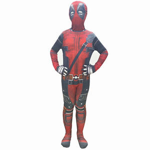 Película de TV para adultos, niños, cómic, Anime, Spider <span class=keywords><strong>Man</strong></span>, niños, Halloween, Carnaval, fiesta, disfraz, Cosplay, disfraz de piscina muerta con máscara - Product Image 1