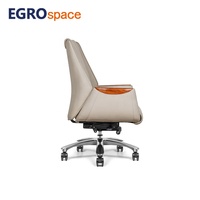 Fauteuil de bureau ergonomique en cuir de luxe EGROspace, pivotant, inclinable, pour conférence, visiteur, formation, haute qualité