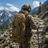 Sac à dos tactique CRIB Anaconda 70L grande capacité, imperméable et respirant, avec fermeture éclair et bandoulière, idéal pour la randonnée et le camping