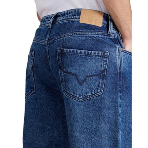 Wholesale Men's Slim Fit Dark Wash Straight Leg Denim Jeans Mid Waist Cotton Casual Autumn Wear OEM Bulk Supplier - Product Image 6