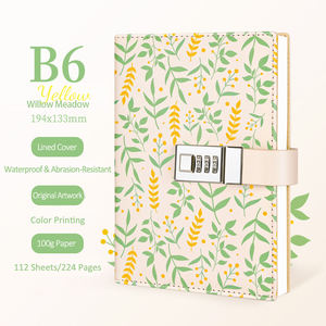 Blockbuster fleur langue mot de passe B6 livre ensemble verrouillable journal créatif journalisation Kit - Product Image 5