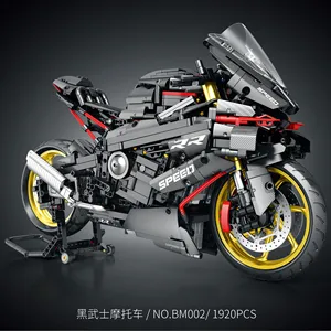 प्रसिद्ध ब्रांड मोटरसाइकिल M 1000 आरआर कावासाकी H2 संगत 42130 तकनीकी मॉडल ईंट शहर वाहन बिल्डिंग ब्लॉक खिलौना गर्म बेचने