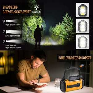 20000mAh Solar Rechargeable Home Radio FM AM SW Weather <b>Retro</b> with SOS Flashlights & SOS Flashlights for Home Use - Product Image 5