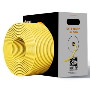 OWIRE <span class=keywords><strong>Cat6</strong></span> SF/UTP屋内イーサネットケーブル二重シールド無酸素銅250MHz高速LAN 23AWG CE/ROHS // CPR認定 - Product Image 1