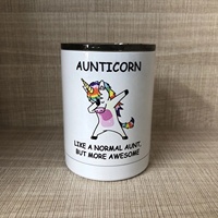 Tumbler Lowball 10oz dari Baja Tahan Karat Berdinding Ganda dengan Vakum Isolasi dan Pegangan, Ramah Lingkungan, Minimalis, Mug Kopi untuk Kembali ke Sekolah