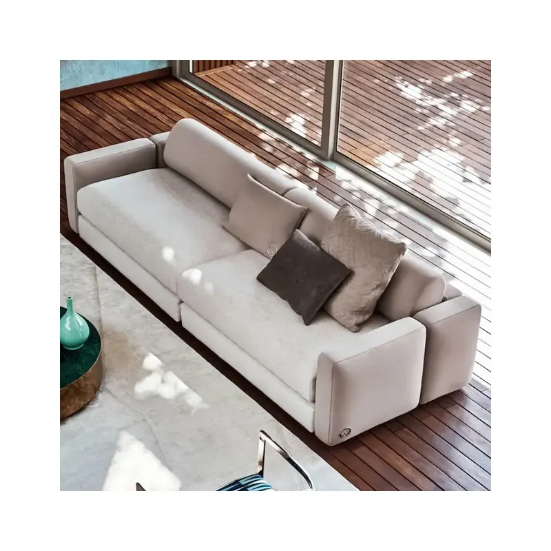 Легкое и удобное перо нордический модульный секционный диван для гостиной удобный белый диван