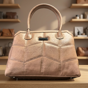 Bolso de Hombro Plegable de Cuero Genuino para Mujer, a la Moda, Ligero, de Gran Capacidad, con Cierre de Cremallera, Impermeable, de Lujo - Product Image 1
