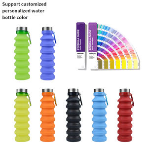 550ml Bouteilles Deau Outdoor Sports Garrafa Dobrável Dobrável Garrafa De Água De Silicone Com Logotipo Personalizado - Product Image 3