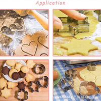 Vente en gros d'emporte-pièces en acier inoxydable, y compris des moules étoiles rondes pour biscuits, cœur, petites étoiles et mini fleurs