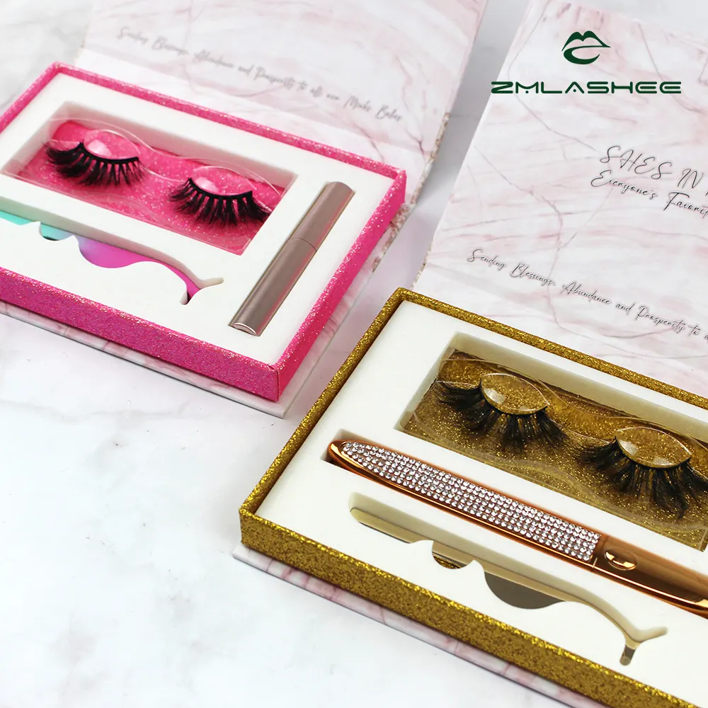 25mm 3d Mink Eyelash Real Mink Eyelash In Kit Tool Box Bulk Buying