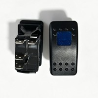 Interrupteur à bascule bleu à LED simple 4 broches ON-OFF DC12V/DC24V pour la modification de camions, motos, bateaux et véhicules marins