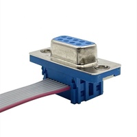Câble ruban pour écran tactile plat de 15 cm DB9 9 broches femelle vers IDC femelle 10 broches