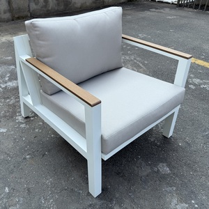 Canapé double en aluminium Causeuse Extérieur Patio <span class=keywords><strong>Jardin</strong></span> Ensembles Extérieur Terrasse Loisirs Meubles Accoudoir Sièges Groupe Cour Meubles - Product Image 4