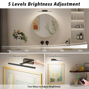 5400mAh Rechargeable Battery Picture <b>Light</b>, Magnetic Wireless Wall Lamp, <b>Remote</b> <b>Control</b> & Timer Function for Painting Art - Product Image 5