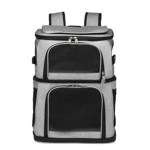 Mochila transportadora de mascotas aprobada por aerolíneas, de fábrica BSCI, para gatos y perros, de tela Oxford, para viajes de fin de semana, paseos, picnics y parques. - Product Image 5
