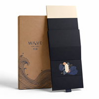 Boîte cadeau rigide pliable de luxe personnalisée, noir mat, impression dorée, doublure en éponge, matériaux écologiques pour articles haut de gamme