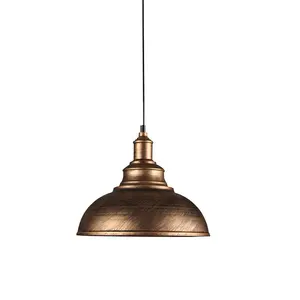 Copper Traditional Home Decorative Lighting Rustic Style Lighting Product Hotel Lamp Vintage Metal Pendant Light