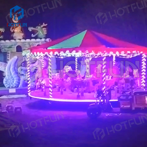 Hotfun <span class=keywords><strong>Manege</strong></span> Attractions pour enfants Mini Funfair Rides Kiddie Rides Small Kids Outdoor Simple carrousel à vendre - Product Image 4