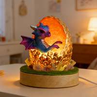 Veilleuse en forme d'œuf de dragon en cristal de haute qualité pour la décoration de chambre à coucher (vente en gros)