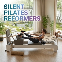 Máquina de Pilates Reformer Profesional de Grado Estudio, con Base de Madera de Roble Macizo con Acabado de Pintura Horneada, Reformer de Yoga Silencioso Premium