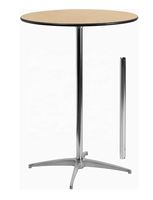 Tables de cocktail commerciales en bois assemblées par assemblage de conception moderne pour des événements extérieurs pour des halls d'hôtels Tables de barre de produit