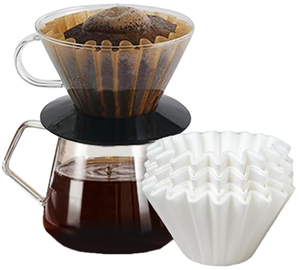 Filtro de Café Redondo Desechable de Madera <span class=keywords><strong>KAIKE</strong></span> para Uso Comercial, Cesta Original para Café de Goteo Estilo Americano - Product Image 1