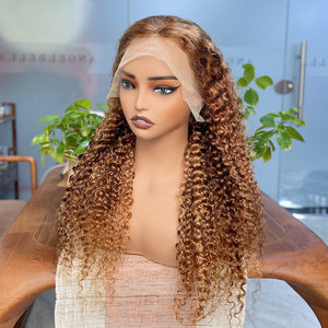 Perruques Lace Front Ombrées Blond Miel 4/27 en Gros, <span class=keywords><strong>Cheveux</strong></span> Humains, 30 Pouces, Ondulées, pour Femmes - Product Image 2