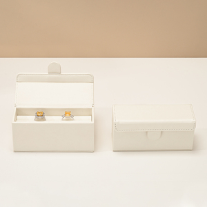 Mini Estuche para Anillos, Estuche de Viaje Portátil para Joyas, Estuche de Cuero PU para Joyas, Caja de Almacenamiento para Anillos y Aretes - Product Image 2