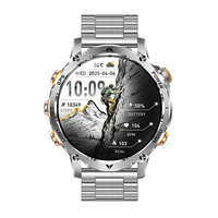 Montre connectée robuste pour l'extérieur avec GPS, écran AMOLED, carte SIM, écran de 1,7 pouces, batterie de 1100 mAh, étanche IPX8, suivi du sommeil et e-mail