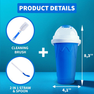 New Arrivals Magic Cup Slushy Maker Reusable Instant Slushie Cup With Lid Food Safe Silicone Squeeze Icy Cup - Product Image 2