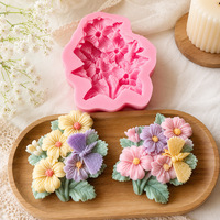 Moule en silicone HY pour fleurs et papillons, idéal pour la décoration de gâteaux, bougies, savons et pâte à sucre DIY