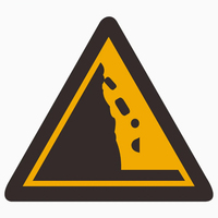 Panneau de signalisation routière réfléchissant à haute visibilité en aluminium, motif triangulaire jaune et noir, imprimé UV, taille personnalisable