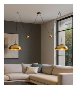 Lustre moderne de luxe en laiton de style mid-century, luminaire suspendu pour salle à manger, chambre à coucher, salon, décoration haut de gamme - Product Image 1