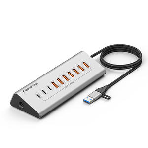อะแดปเตอร์ฮับ USB C แบบ 7-in-1 พร้อมพอร์ต USB-C 3 พอร์ต และพอร์ต USB-A <span class=keywords><strong>3.2</strong></span> จำนวน 4 พอร์ต รองรับการถ่ายโอนข้อมูลความเร็ว 5Gbps สำหรับ MacBook Pro/Dell XPS - Product Image 1