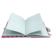 Carnet de notes personnalisé à couverture rigide avec serrure et clé, couverture scintillante, journal imprimé en couleur, logo personnalisé, carnet de notes mignon