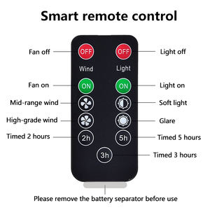 Batería grande Tienda <span class=keywords><strong>de</strong></span> campaña Ventiladores <span class=keywords><strong>de</strong></span> <span class=keywords><strong>techo</strong></span> 3 velocidades Toldo <span class=keywords><strong>Ventilador</strong></span> colgante con linterna LED USB remoto 10400Mah - Product Image 4