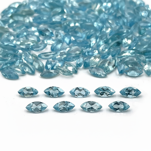 Apatita Azul con Certificación IGI, de Alta Calidad, Tratada Termicamente, Corte Marquise, Facetada, Tamaño 2-8 MM, Color Azul Natural para - Product Image 1