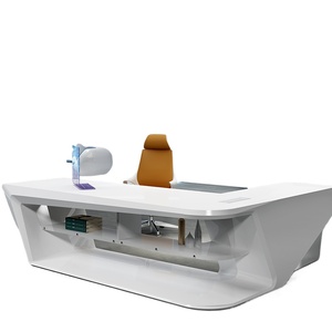Conjunto de Silla y Escritorio de Oficina Ejecutiva de Madera Moderna, Extensible, Duradero, Ecológico, Diseño Modular para Uso en el Hogar y la Oficina - Product Image 6