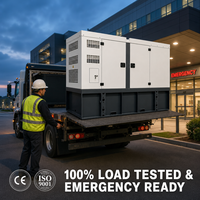 Grupo Electrógeno Súper Silencioso Parkins de 20kW, 30kW, 50kW, 100kW, 200kW, Trifásico, con Control Inteligente para Energía de Emergencia