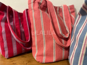 New Fashion Summer Shopping Tote <b>Large</b> Capacity Ladies Canvas Beach Handbag Pockets Shoulder Striped Beach Bag - Product Image 2