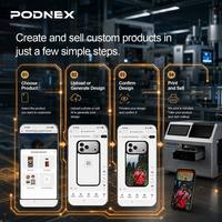 Printer UV Flatbed PodNEX A3 dengan Kontrol Otomatis dan Tinta UV untuk Pencetakan Casing Ponsel Kustom