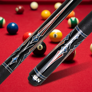 Queue de billard en fibre de carbone ASNCUE-A-03, longueur 147 cm, 19,5 oz, 58 pouces, taille de la pointe 12,5 mm, fût en fibre de carbone, 2 pièces - Product Image 1