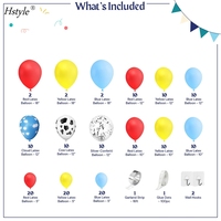 160 pièces rouge bleu clair jaune blanc argent jouet histoire ballon arc thème fête fournitures garçon histoire bébé douche décorations E3107